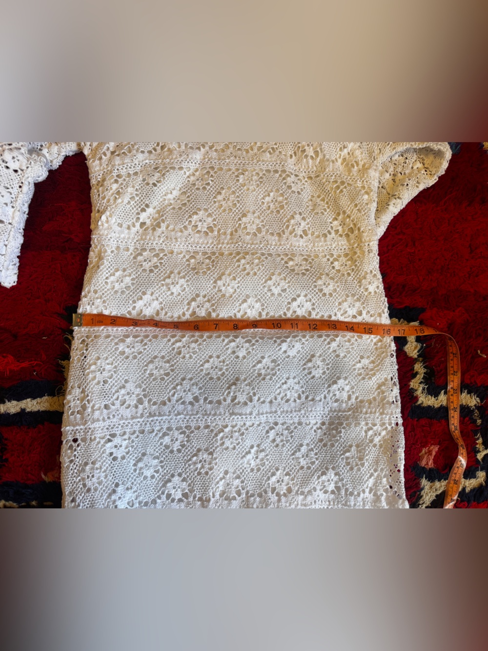 60s Vintage White Lace Mexican Wedding Dress Sz M - Picture 11 of 16
